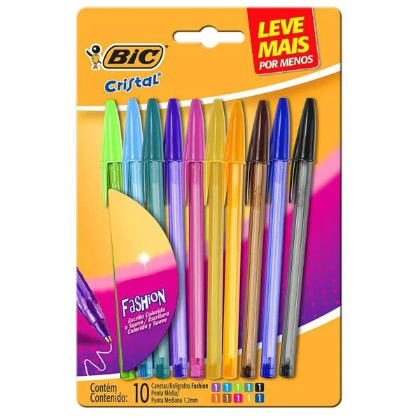 Conjunto Cores Canetas Esferogr Ficas Bic Outlet Escolar