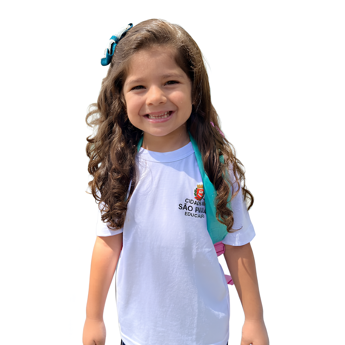 Camiseta Escolar Prefeitura de São Paulo Uniforme Gola Branca - Imagem 2