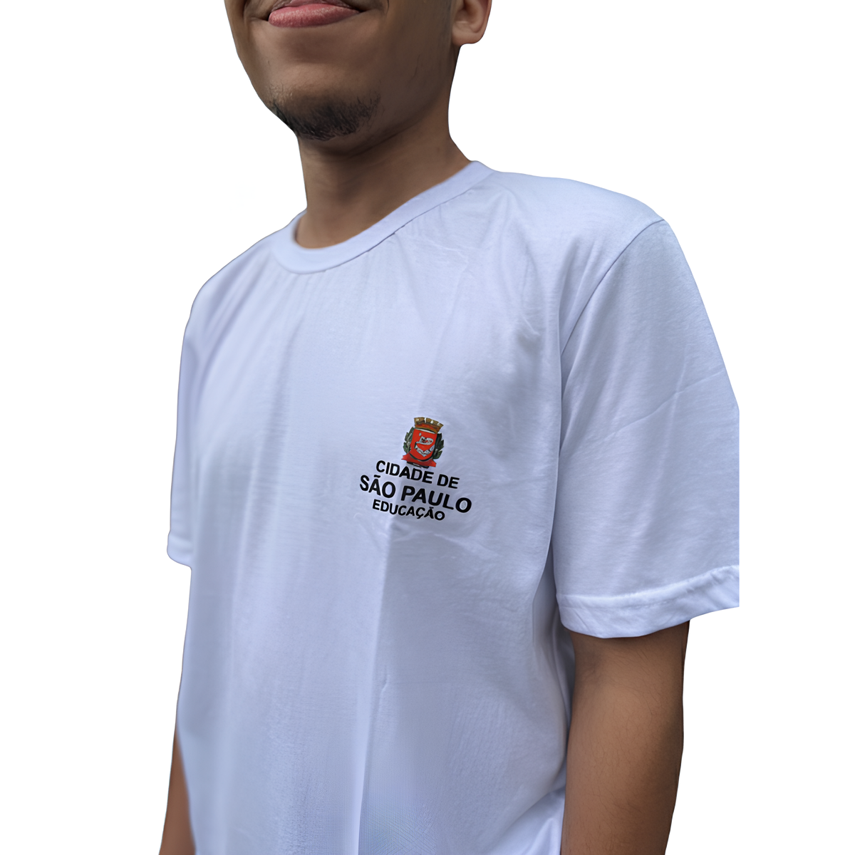 Camiseta Escolar Prefeitura de São Paulo Uniforme Gola Branca - Imagem 3