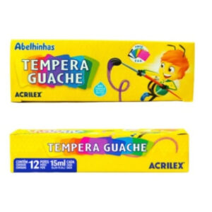 Tinta Guache Caixa 12 Cores Acrilex 02012