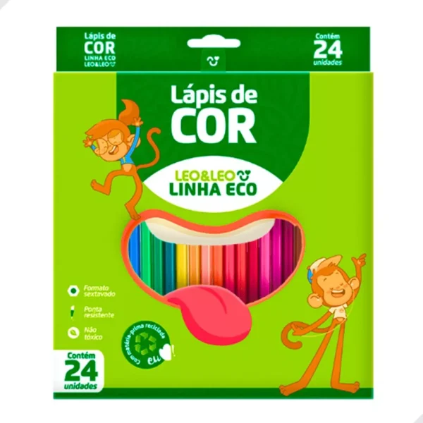 Lápis de Cor 24 Cores Leo & Leo