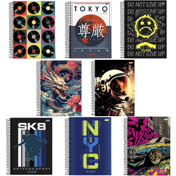 Caderno 1x1 Masculino Flow Jandaia - Imagem 8