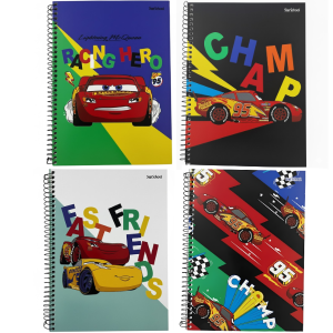 Caderno 1x1 Disney Carros Jandaia