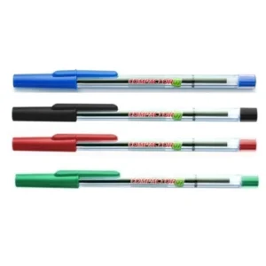 Kit caneta esferográfica com 7 unidades - 4 azul + 3 pretas