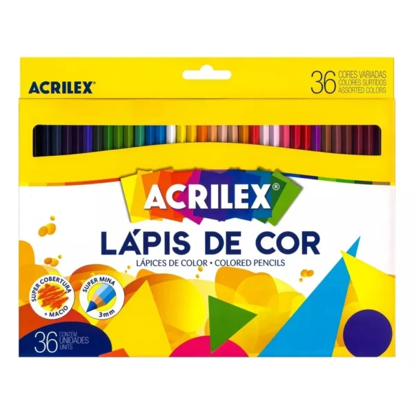 Lápis de Cor 36 Cores Acrilex