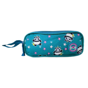 Estojo Escolar Duplo Croos Style Panda Clio - azul