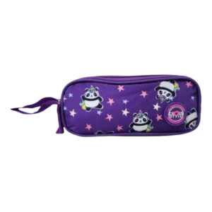 Estojo Escolar Duplo Croos Style Panda Clio - roxo