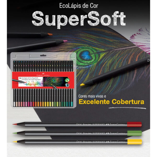 Lápis de Cor 50 Cores SuperSoft Faber-Castell - Image 2