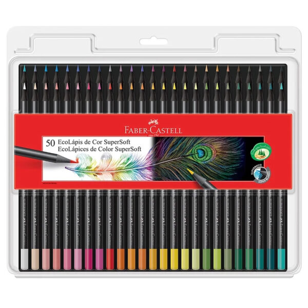 Lápis de Cor 50 Cores SuperSoft Faber-Castell