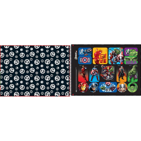 Caderno de Desenho Marvel Avengers Tilibra 309015 - Imagem 4