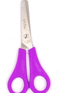 Tesoura Escolar Combate BRW/VMP - roxo