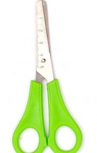 Tesoura Escolar Combate BRW/VMP - verde
