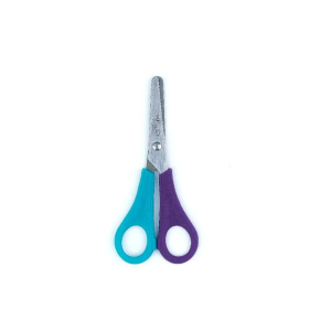 Tesoura Escolar Combate BRW/VMP - Azul/Roxo