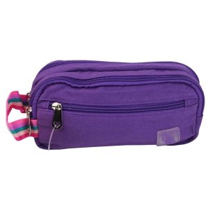 Estojo Escolar Duplo Escolar Tecido Clio - roxo