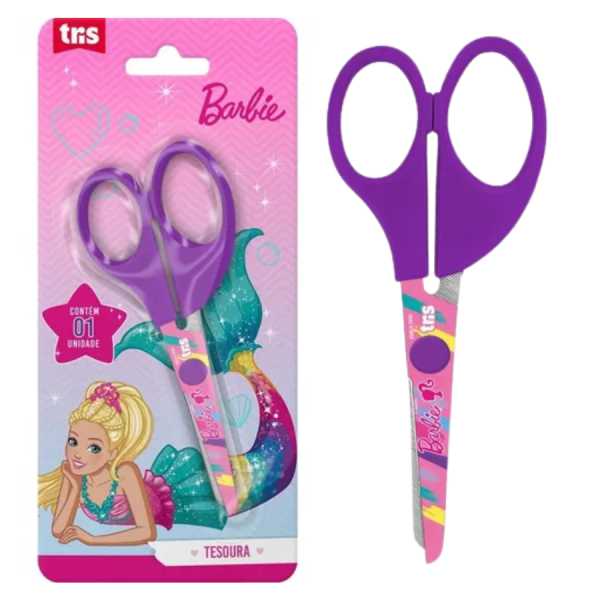 Tesoura Escolar Barbie Tris