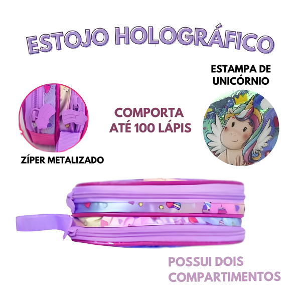 Estojo Duplo Unicórniou - Imagem 3