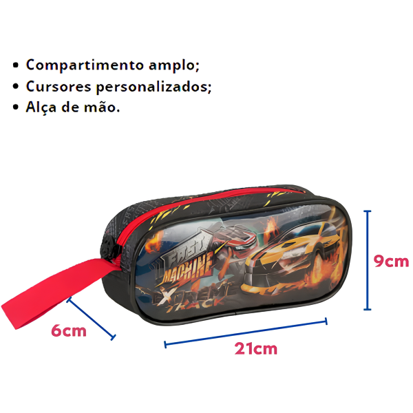 Estojo Simples Infantil Fast Machine Clio - Imagem 4