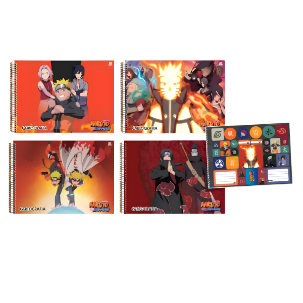 Caderno de Desenho Naruto Shippuden Animativa