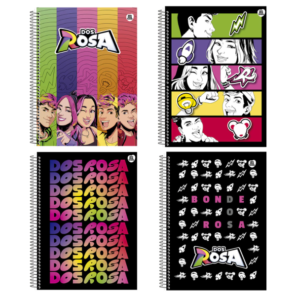 Caderno 1x1 Dos Rosa Animativa