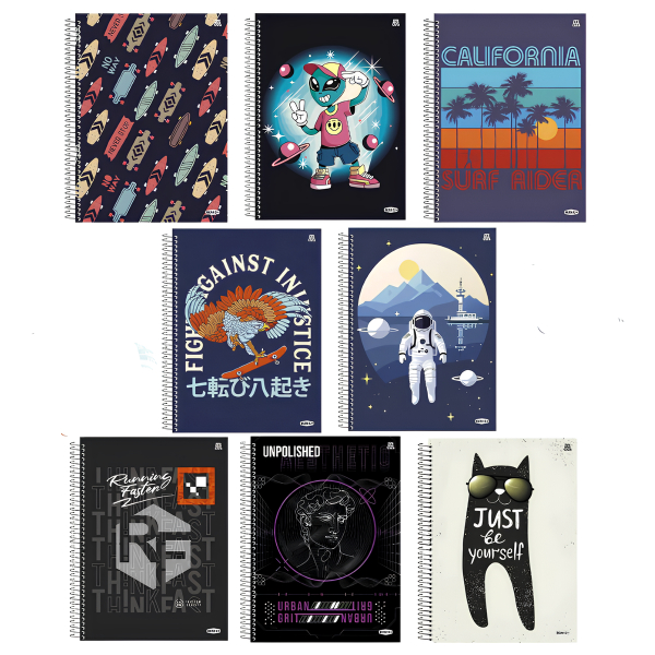 Caderno 1x1 Masculino Bom:D+ Animativa