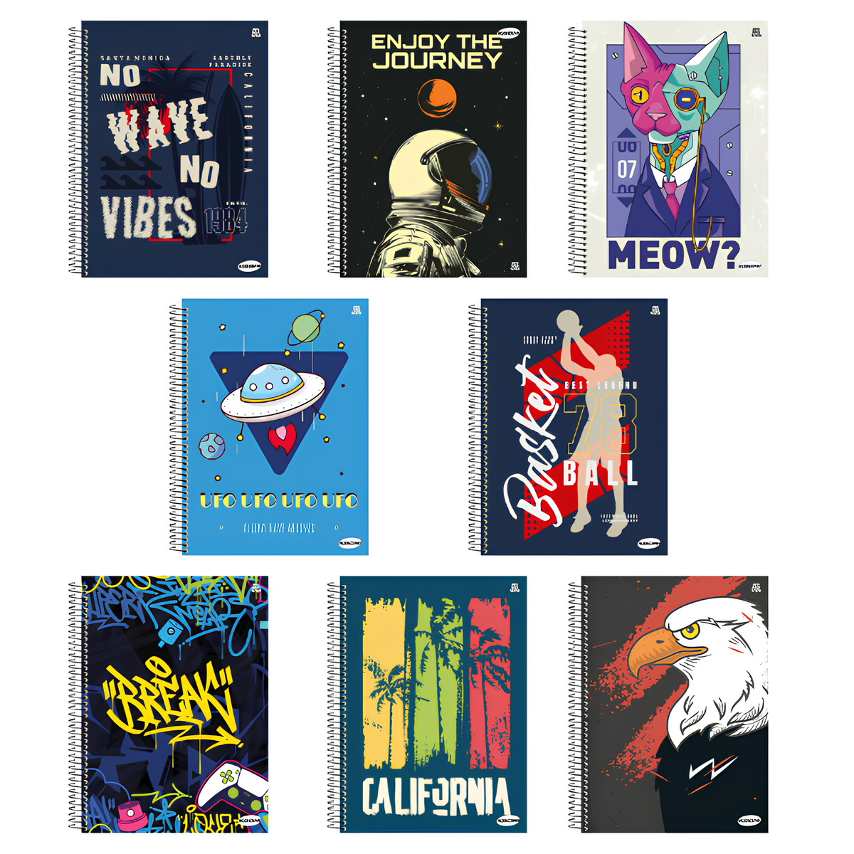 Caderno 1x1 Masculino Kbom! Animativa