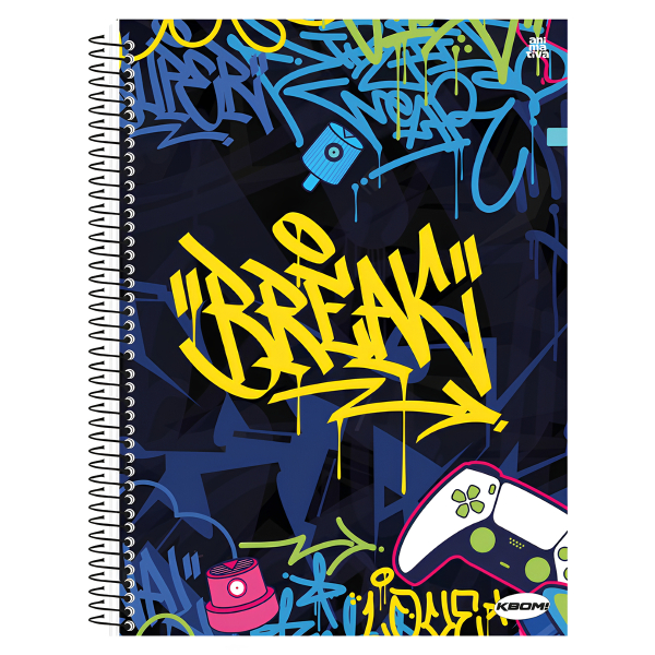 Caderno 1x1 Masculino Kbom! Animativa - Imagem 5