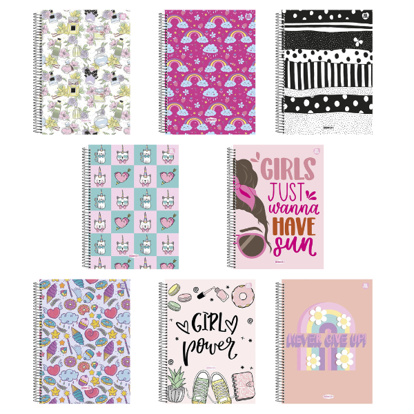 Caderno 10x1 Feminino Bom:D+ Animativa