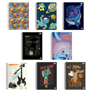 Caderno 10x1 Kbom! Masculino Animativa