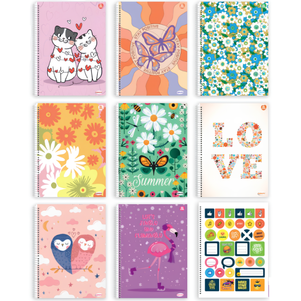 Caderno 10x1 Kbom! Feminino Animativa