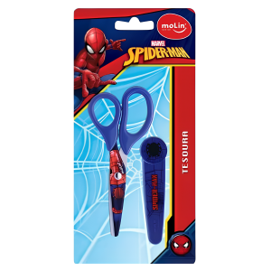 Tesoura Escolar Spider-Man Molin (Cores Sortidas)
