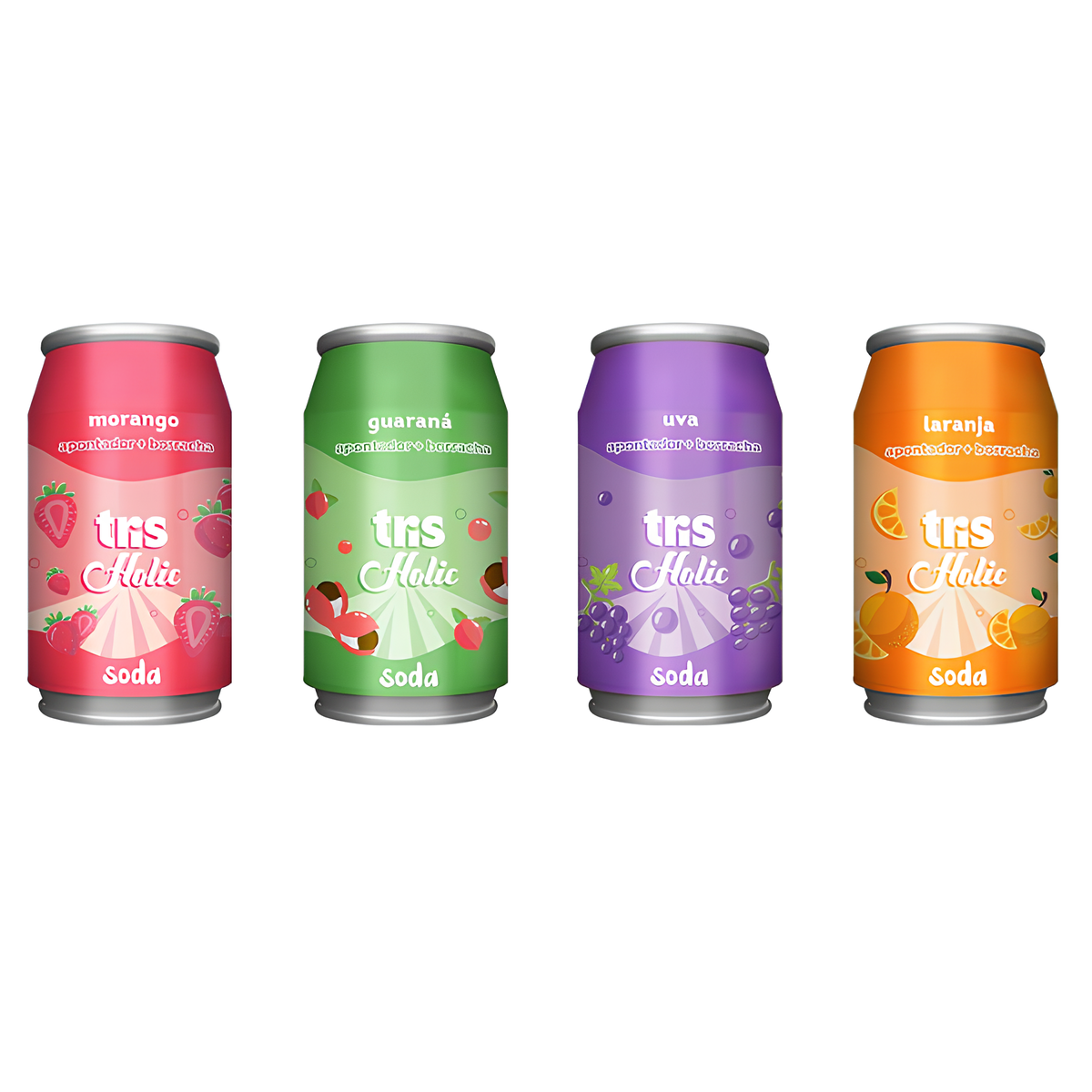 Apontador C/ Depósito + Borracha Soda Holic Tris
