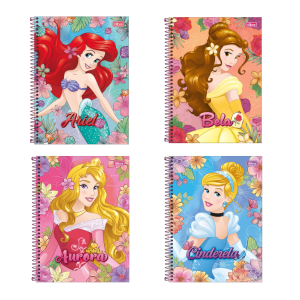 Caderno 1x1 Disney Princesas Tilibra