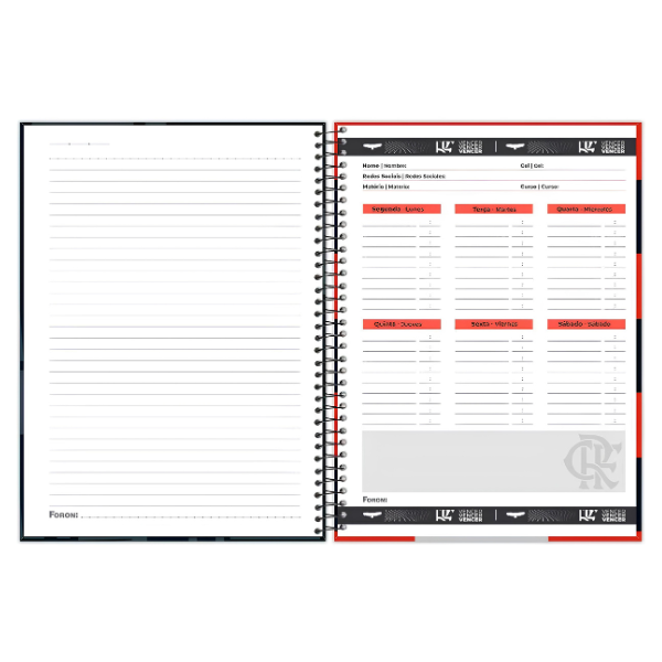 Caderno 10x1 Flamengo Foroni - Imagem 3