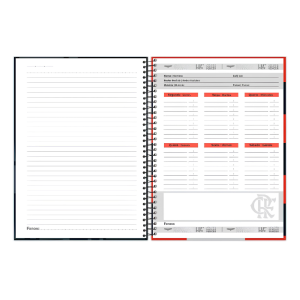 Caderno 10x1 Flamengo Foroni - Imagem 2