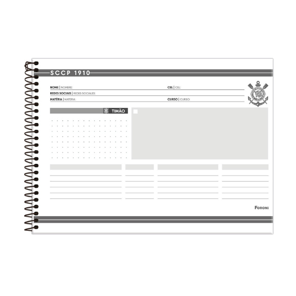 Caderno de Desenho Corinthians Foroni - Imagem 3