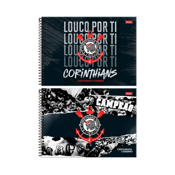 Caderno de Desenho Corinthians Foroni