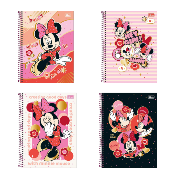 Caderno 10×1 Minnie Tilibra