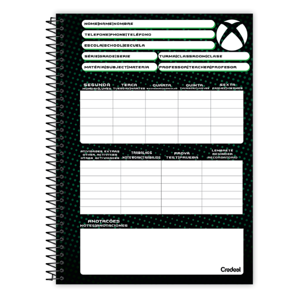 Caderno 10x1 Xbox Credeal - Imagem 4