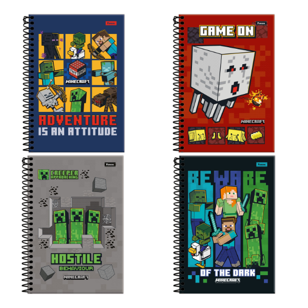 Caderno 1×1 Minecraft Foroni