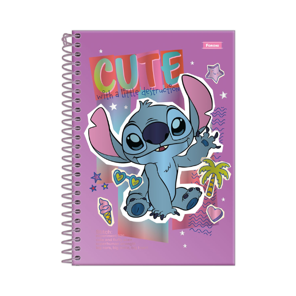 Caderno 10×1 Stitch Foroni (Com Cheiro) - Imagem 5
