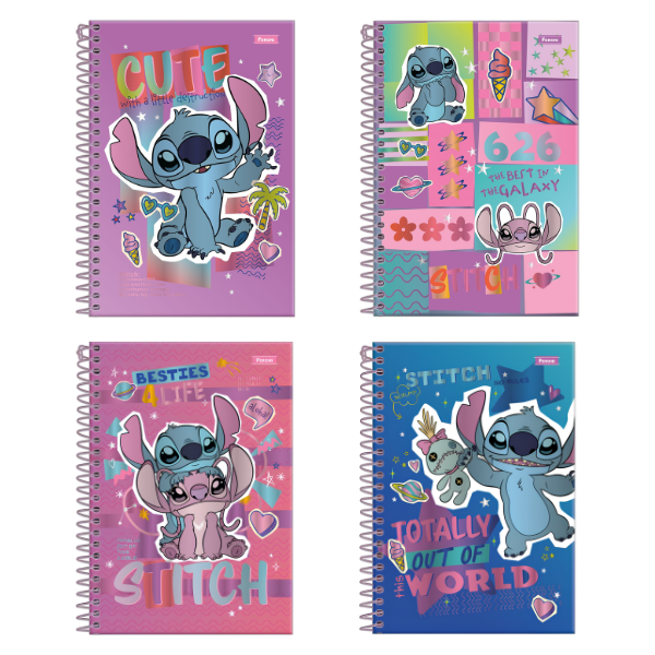 Caderno 10×1 Stitch Foroni (Com Cheiro)