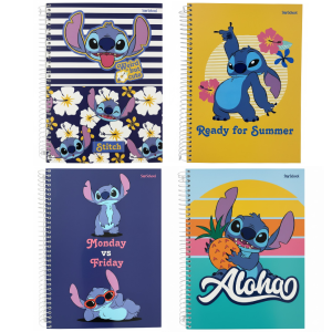 Caderno 10x1 Disney Stitch Jandaia 733260