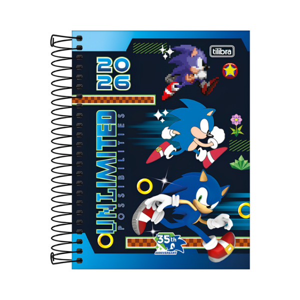Agenda Escolar 2026 Sonic Tilibra - Imagem 4