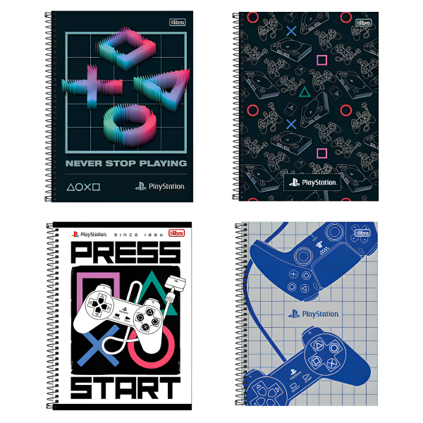 Caderno 10×1 PlayStation Tilibra