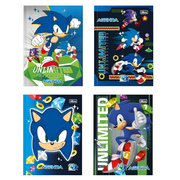 Agenda Escolar Permanente Costurada Sonic Tilibra