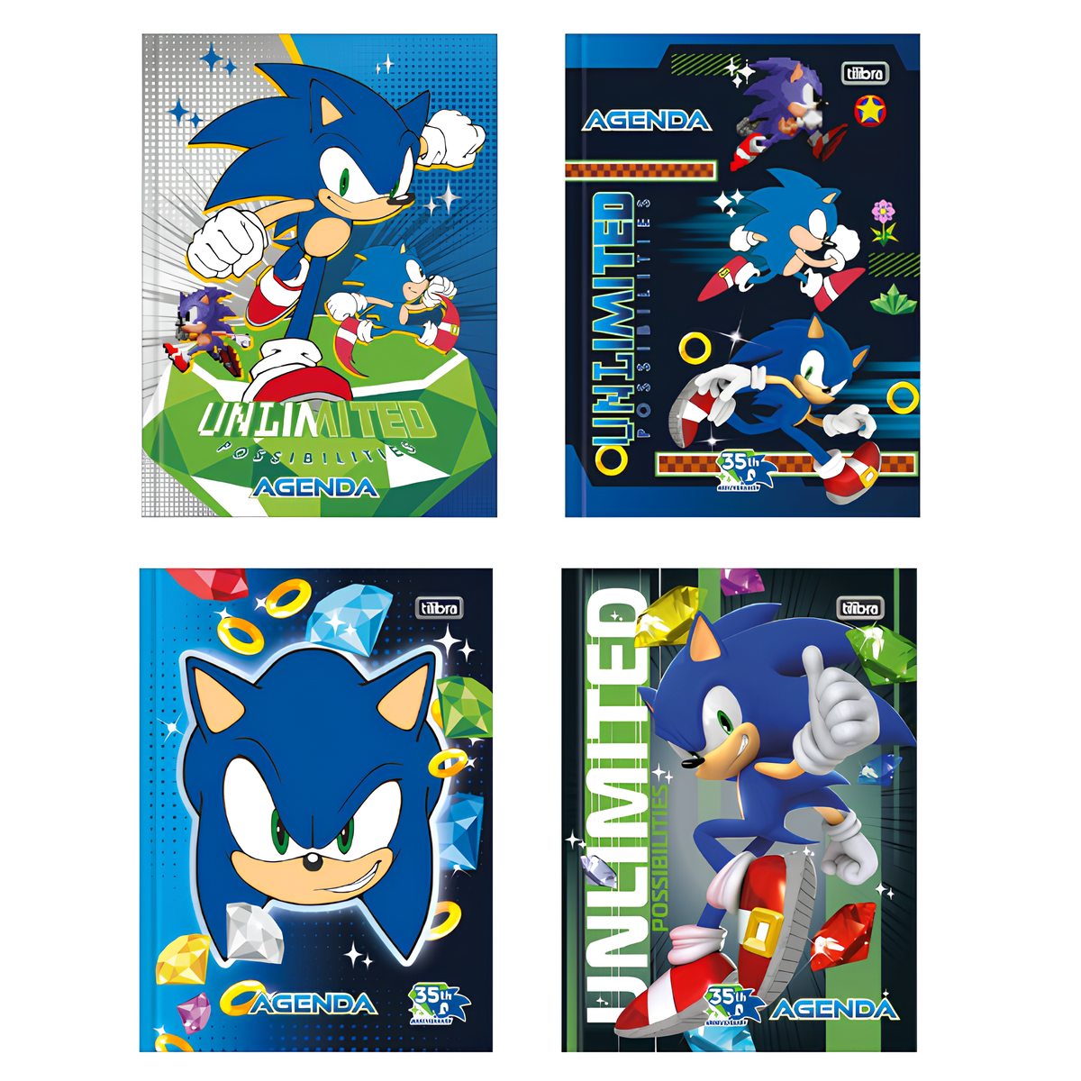 Agenda Escolar Permanente Costurada Sonic Tilibra