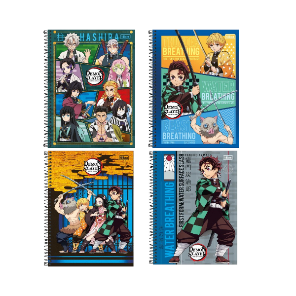 Caderno 10×1 Demon Slayer Tilibra