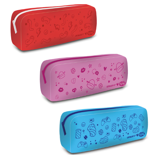 Estojo Escolar De Silicone Fini Leo&Leo