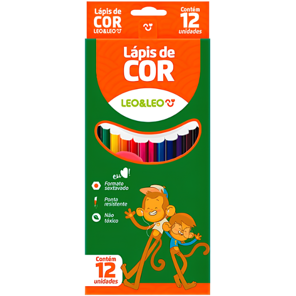 Lápis de Cor 12 cores Leo & Leo