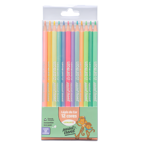 Lápis De Cor 12 Cores Pastel Trend Leo&Leo